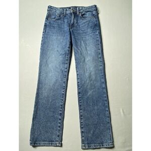 Aéropostale Women's Mid Rise Ankle Straight Light Wash Blue Jeans Size 2